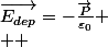 \overrightarrow{E_{dep}}=-\frac{\overrightarrow{P}}{\varepsilon_{0}}
 \\  