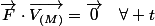 \overrightarrow{F}\cdot\overrightarrow{V_{(M)}}=\overrightarrow{0}\quad\forall t
