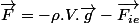 \overrightarrow{F}=-\rho.V.\overrightarrow{g}-\overrightarrow{F_{ie}}