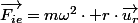 \overrightarrow{F_{ie}}=m\omega^{2}\cdot r\cdot\overrightarrow{u_{r}}