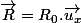\overrightarrow{R}=R_{0}.\overrightarrow{u_{x}}