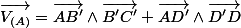 \overrightarrow{V_{(A)}}=\overrightarrow{AB'}\wedge\overrightarrow{B'C'}+\overrightarrow{AD'}\wedge\overrightarrow{D'D}