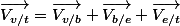 \overrightarrow{V_{v/t}}=\overrightarrow{V_{v/b}}+\overrightarrow{V_{b/e}}+\overrightarrow{V_{e/t}}