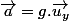 \overrightarrow{a}=g.\overrightarrow{u_{y}}