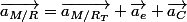 \overrightarrow{a_{M/R}}=\overrightarrow{a_{M/R_{T}}}+\overrightarrow{a_{e}}+\overrightarrow{a_{C}}