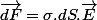\overrightarrow{dF}=\sigma.dS.\overrightarrow{E}