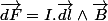 \overrightarrow{dF}=I.\overrightarrow{dl}\wedge\overrightarrow{B}