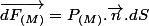 \overrightarrow{dF_{(M)}}=P_{(M)}.\overrightarrow{n}.dS