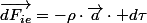 \overrightarrow{dF_{ie}}=-\rho\cdot\overrightarrow{a}\cdot d\tau