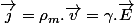 \overrightarrow{j}=\rho_{m}.\overrightarrow{v}=\gamma.\overrightarrow{E}