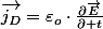 \overrightarrow{j_{D}}=\varepsilon_{o}\cdot\frac{\partial\overrightarrow{E}}{\partial t}