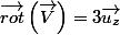\overrightarrow{rot}\left(\overrightarrow{V}\right)=3\overrightarrow{u_{z}}