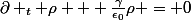 \partial _t \rho + \frac{\gamma}{\epsilon_0}\rho = 0