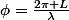 \phi=\frac{2\pi L}{\lambda}