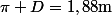 \pi D=1,88\ \mathrm{m}
