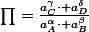 \prod=\frac{a_{C}^{\gamma}\cdot a_{D}^{\delta}}{a_{A}^{\alpha}\cdot a_{B}^{\beta}}