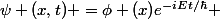 \psi (x,t) =\phi (x)e^{-iEt/\hbar} 