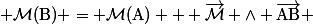 \qquad \mathcal{M}(\mathrm{B}) = \mathcal{M}(\mathrm{A}) + \vec{\mathcal{M}} \wedge \overrightarrow{\mathrm{AB}} 