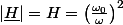 \varphi\approx-\pi\:\left[2\pi\right]rad\quad;\quad|\underline{H}|=H=\left(\frac{\omega_{0}}{\omega}\right)^{2}