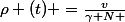\rho (t) =\frac{v}{\gamma N }