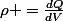 \rho =\frac{dQ}{dV}
