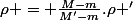 \rho = \frac{M-m}{M'-m}.\rho '