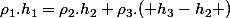 \rho_{1}.h_{1}=\rho_{2}.h_{2}+\rho_{3}.( h_{3}-h_{2} )