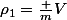 \rho_1=\frac {m}{V}