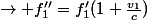 \rightarrow f''_1=f'_1(1+\frac{v_1}{c})