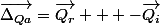 \rm\vec{\Delta_{Qa}}=\vec{Q_r} + -\vec{Q_i}
