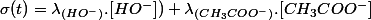 \sigma(t)=\lambda_{(HO^-)}.[HO^-])+\lambda_{(CH_3COO^-)}.[CH_3COO^-]