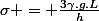 \sigma = \frac{3\gamma.g.L}{h}