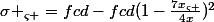 \sigma _{\varsigma }=fcd-fcd(1-\frac{7x_{\varsigma }}{4x})^{2}