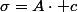 \sigma=A\cdot c