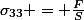 \sigma_{33} = \frac{F}{S}