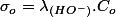 \sigma_o=\lambda_{(HO^-)}.C_o