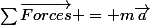 \sum\vec{Forces} = m\vec{a}