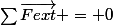 \sum{\vec{Fext}} = 0