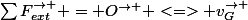 \sum{F^{\rightarrow }_{ext}} = O^{\rightarrow } <=> v^{\rightarrow }_{G}