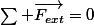 \sum \vec{F_{ext}}=0