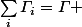 \sum_{i}\varGamma_{i}=\varGamma 