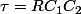 \tau=RC_1C_2