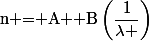 \text{n = A +B}\left(\dfrac{1}{\lambda }\right)