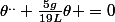 \theta^{..}+\frac{5g}{19L}\theta =0