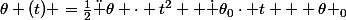 \theta (t) =\frac{1}{2}\ddot \theta \cdot t^2 +\dot \theta_0\cdot t + \theta _0