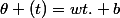 \theta (t)=wt. b