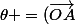 \theta =(\vec{OA};\vec{OM})