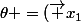 \theta =(\vec {x_1};-\vec y)