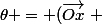 \theta = (\vec{Ox}~ ; ~\vec{Op})