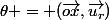 \theta = (\vec{ox},\vec{u_r})